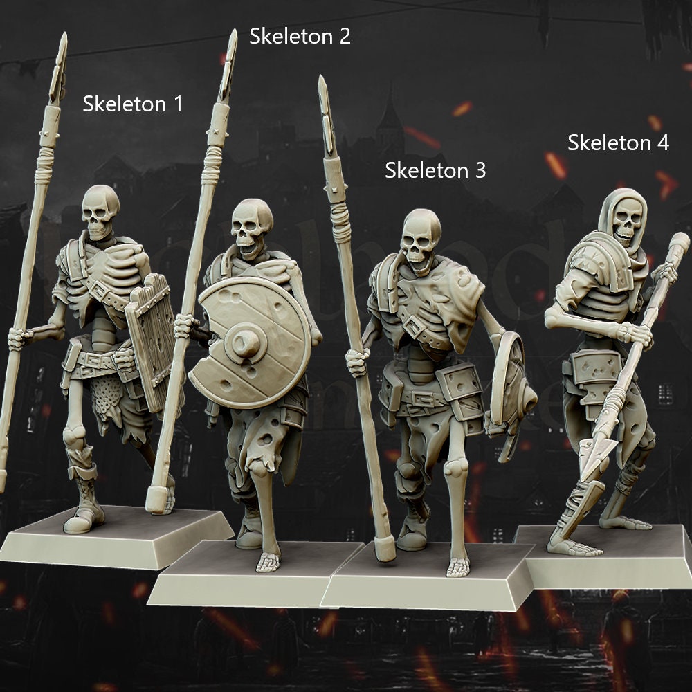 Skeleton Miniatures / Undead Spearmen