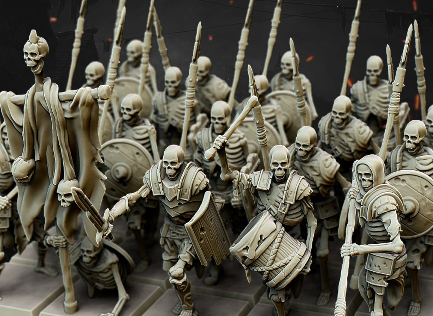 Skeleton Miniatures / Undead Spearmen