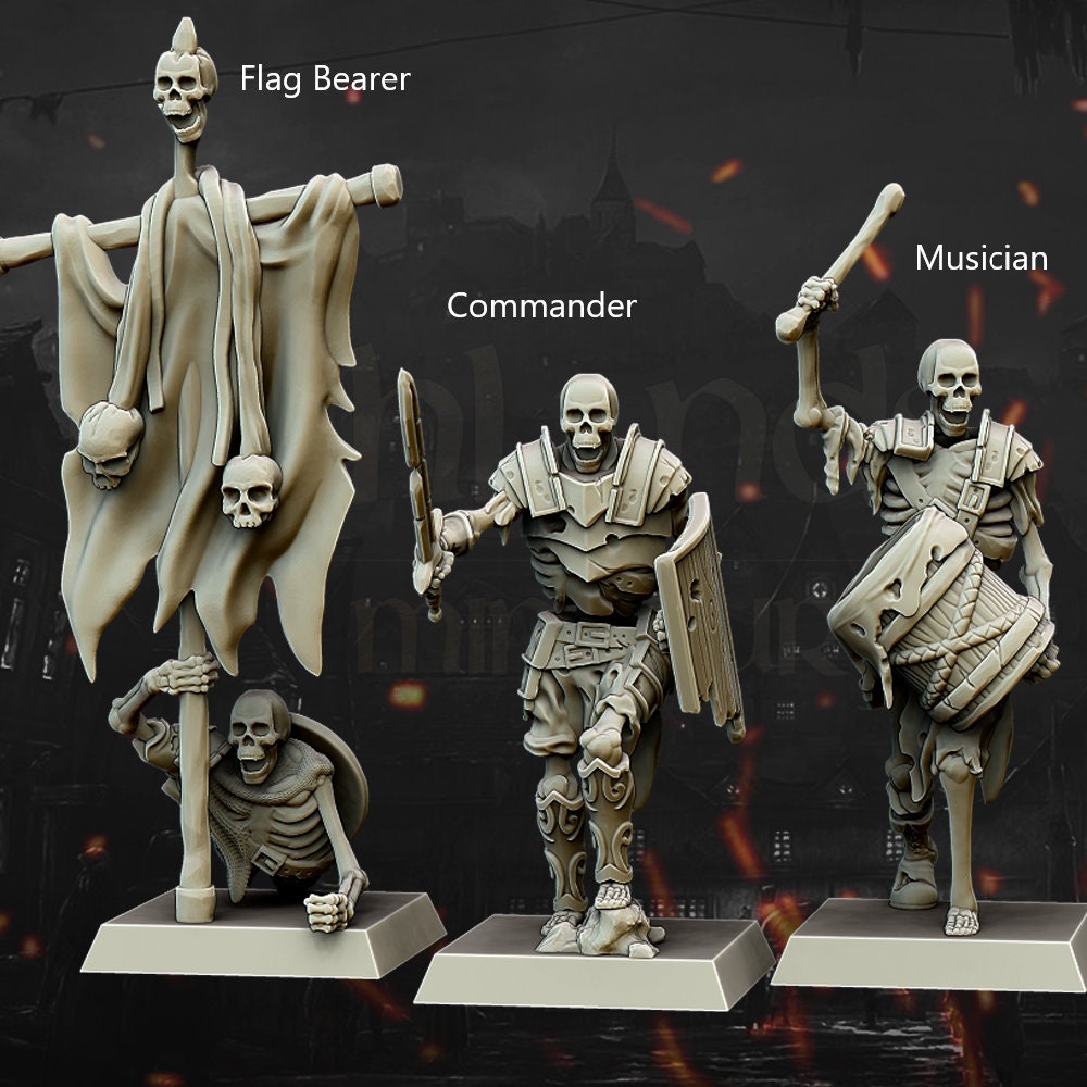 Skeleton Miniatures / Undead Spearmen
