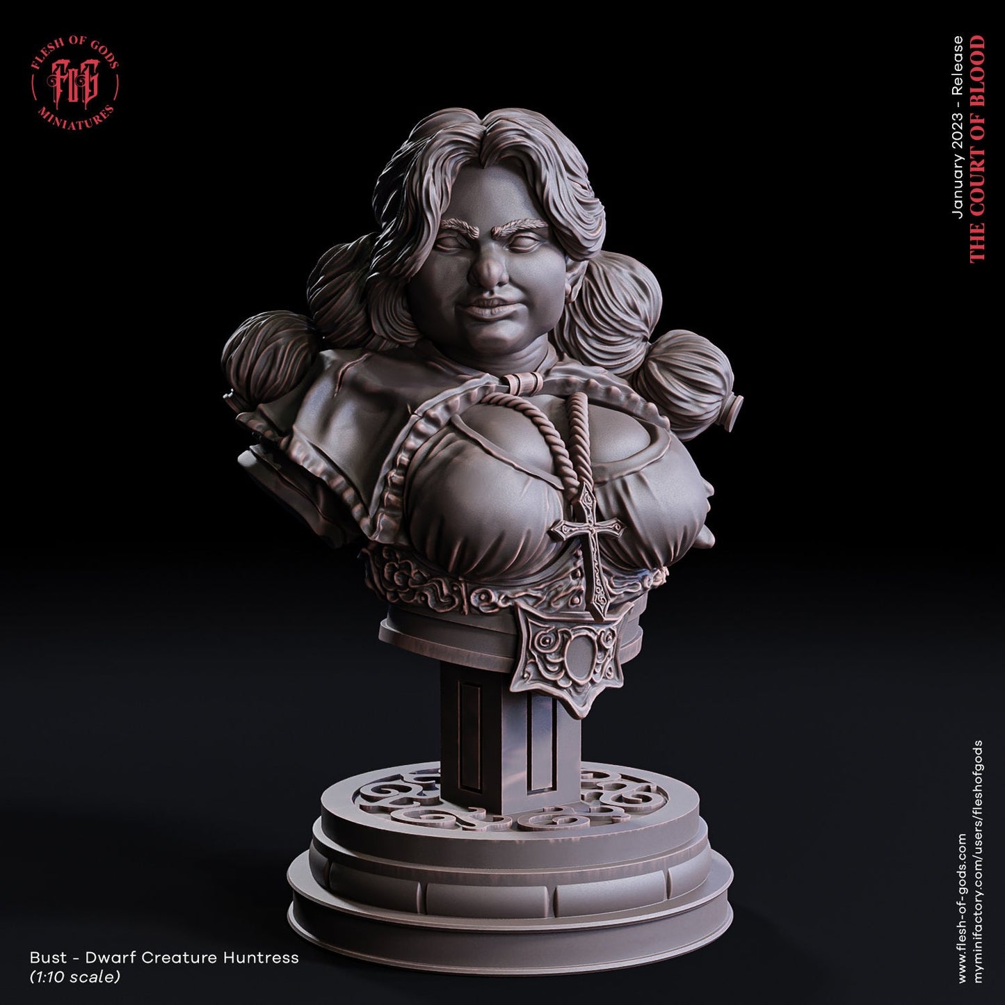 Dwarf Creature Huntress | Bust |