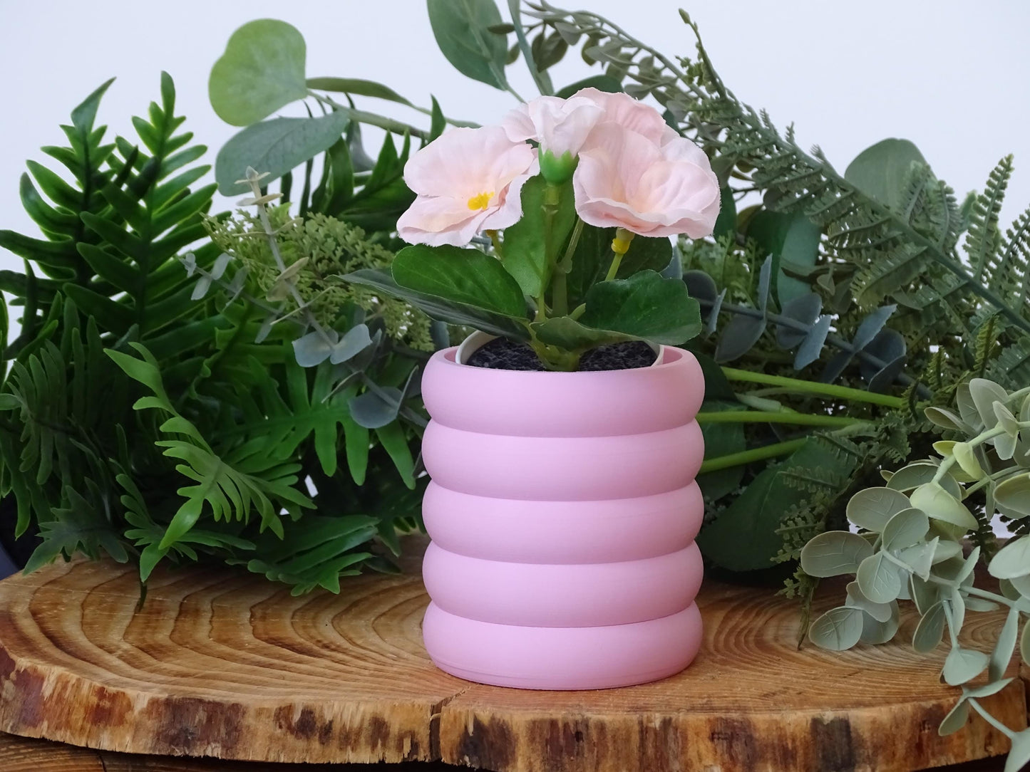 Bubbles, planter with hidden drip tray | Vegan and Eco friendly vase