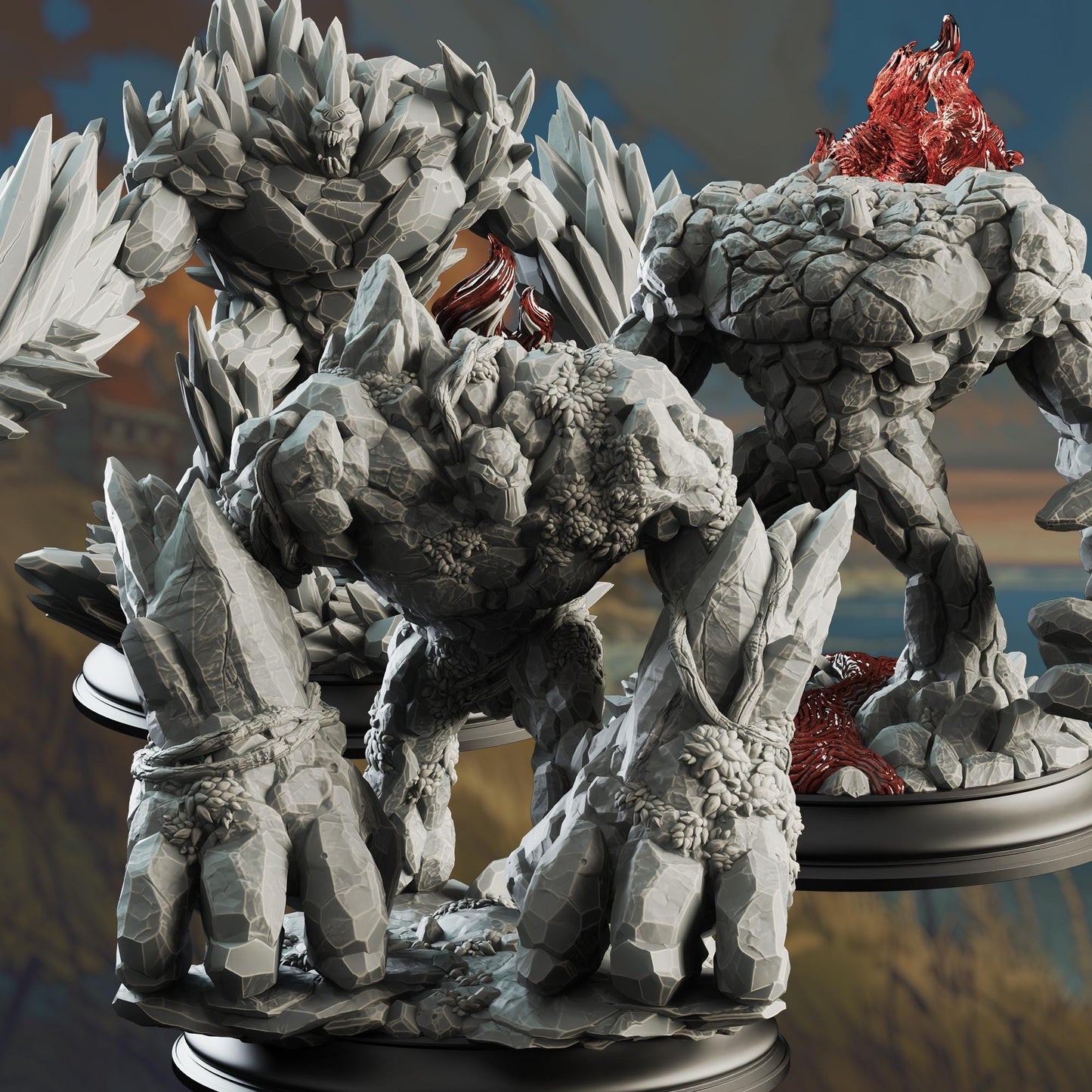 The Three Faces, Elemental Golems
