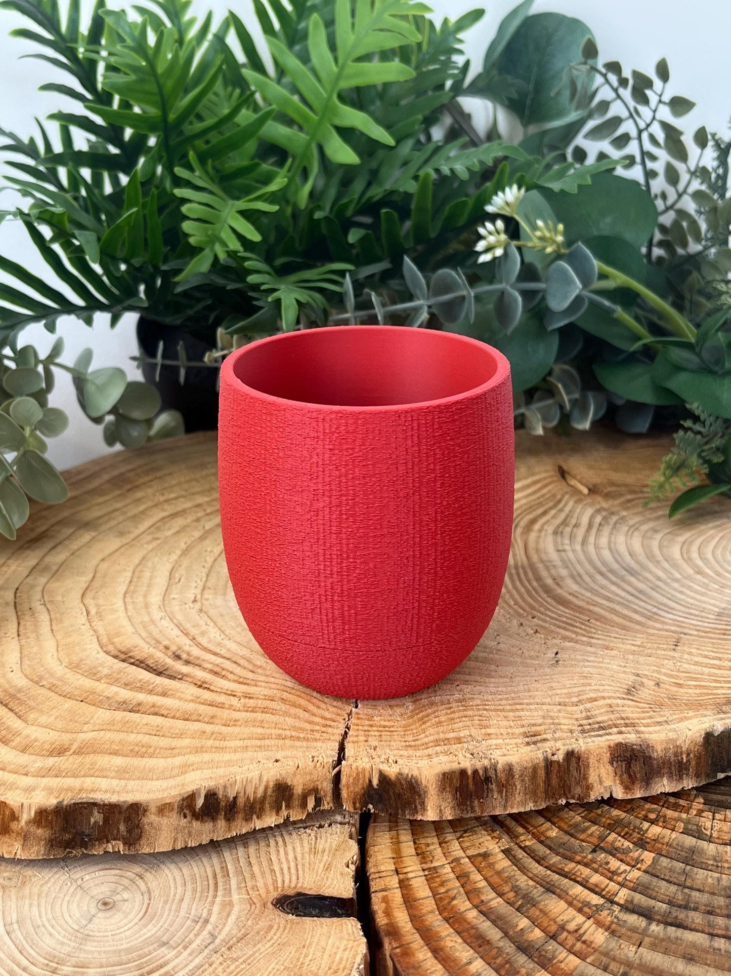 Simple Cup Planter with Hidden Drip Tray | Eco friendly Planter | 12 Colours | Renter Friendly