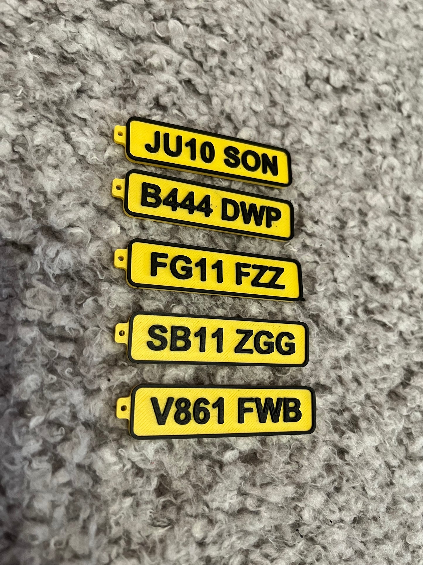 Customisable License Plate Keyring