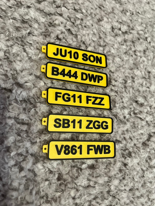 Customisable License Plate Keyring