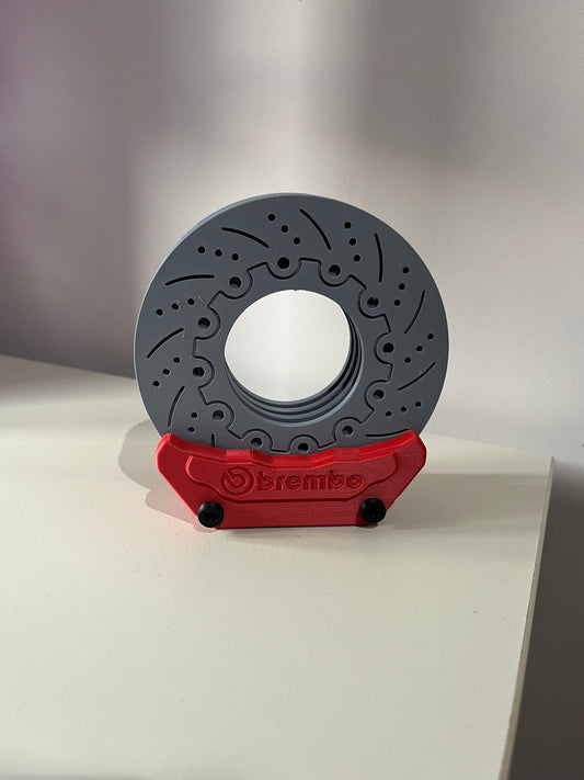 Brake Disc Coasters with Brembo Caliper Holder – Set of 4