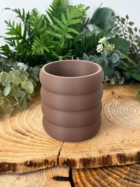 Bubble Weave Planter with Hidden Drip Tray | Eco friendly Planter | 12 Colours | Renter Friendly