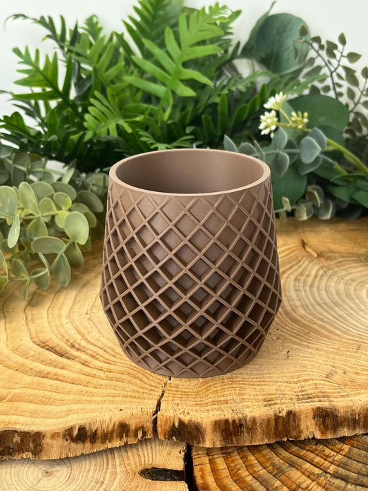 Lattice Planter with Hidden Drip Tray | Eco friendly Planter | 12 Colours | Renter Friendly