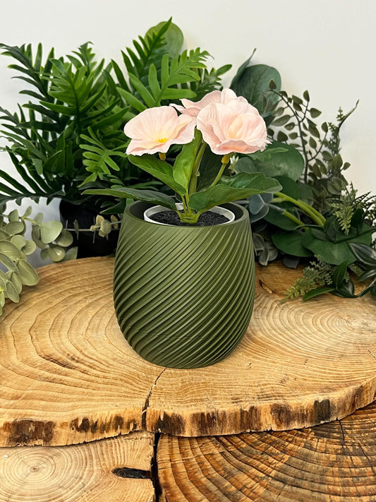 Spiral Planter with Hidden Drip Tray | Eco friendly Planter | 12 Colours | Renter Friendly